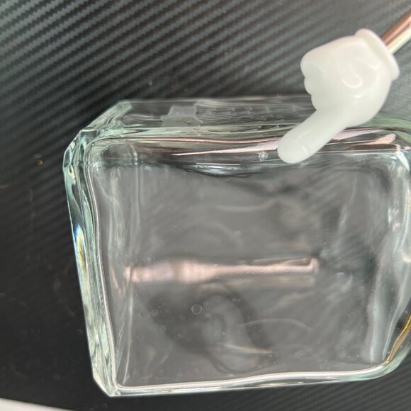 Vintage Liquor Decanter Bottle Nautical Etched Sailboat Schooner Cork Stopper - Picture 10 of 11